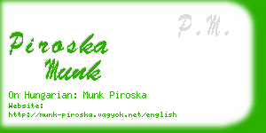 piroska munk business card